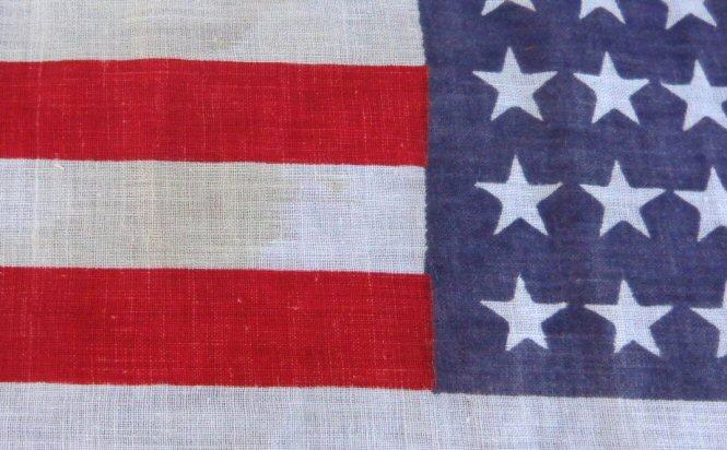 Nice ca. 1912-1959 48 Star U.S. Parade Flag on Original 32 Inch Staff - G.A.R. Parades, WWI, WWII Parades 