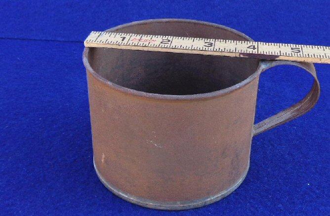 Nice Non-Regulation All Soldered Civil War Period Tin Cup - Same Size Pictured in Some Library of Congress Images 