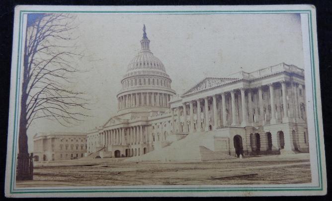 Very Nice From Life Cdv Image of the U.S. Capitol in Washington D.C.