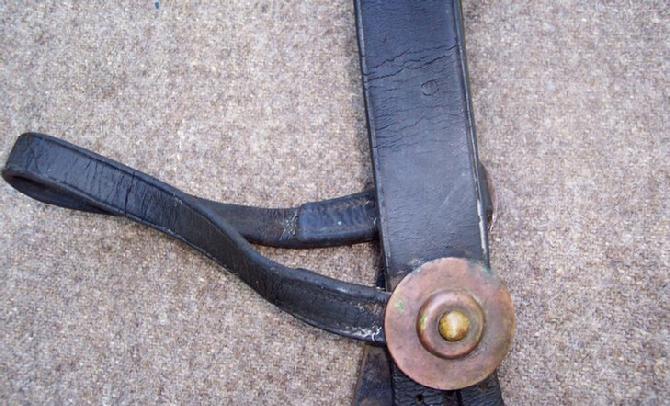 Very Nice U.S. M1885 Cavalry Headstall w/Original Rosettes & Hardware  