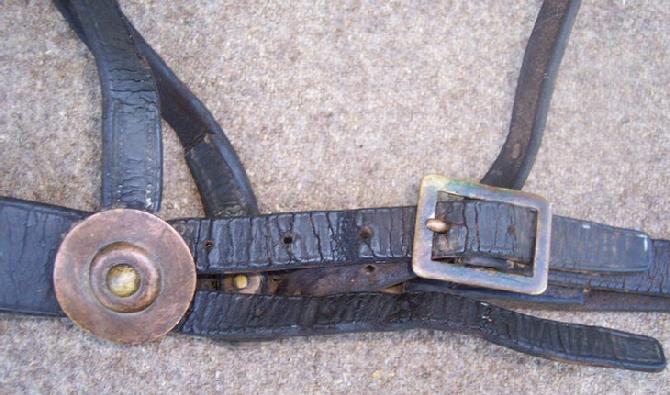 Very Nice U.S. M1885 Cavalry Headstall w/Original Rosettes & Hardware  