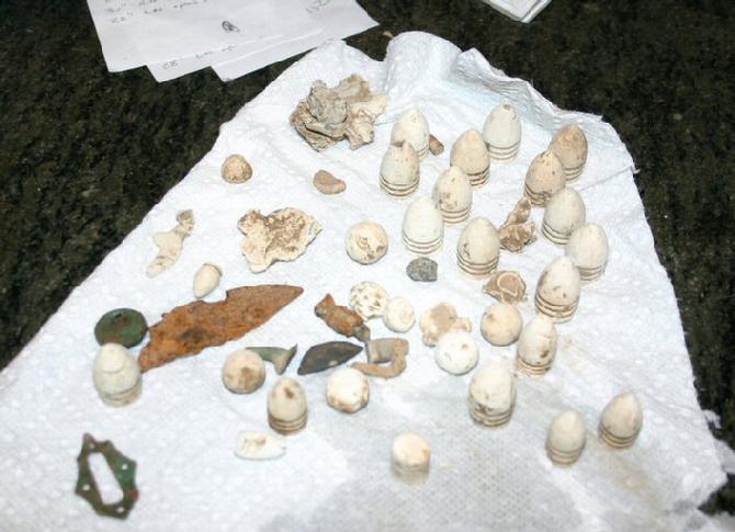 Nice bunch of Artifacts recovered by Larry Horton, right here in my own backyard !