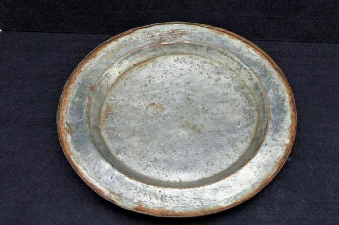 Cool Civil War Period "Relic Condition" Tinned Copper Mess Plate