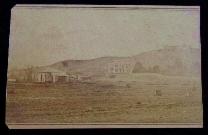Uncommon CDV Image of Confederate General Thomas C. Hindman's Home in Helena, Arkansas, attributed to Photographer T. W. Bankes of Helena.