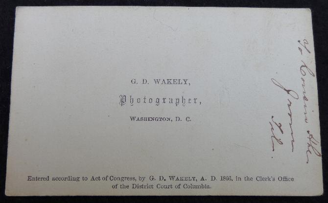 Very Nice From Life Cdv Image of the U.S. Capitol in Washington D.C.